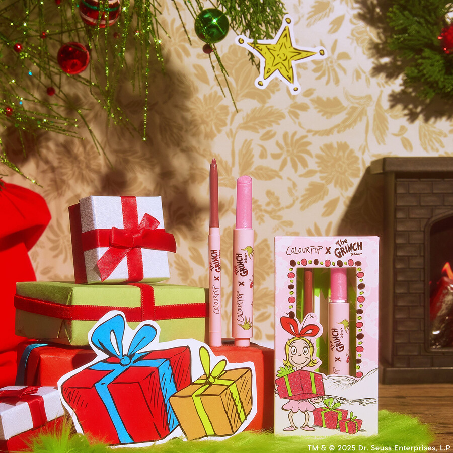 set de brillo y delineador grinch so juicy