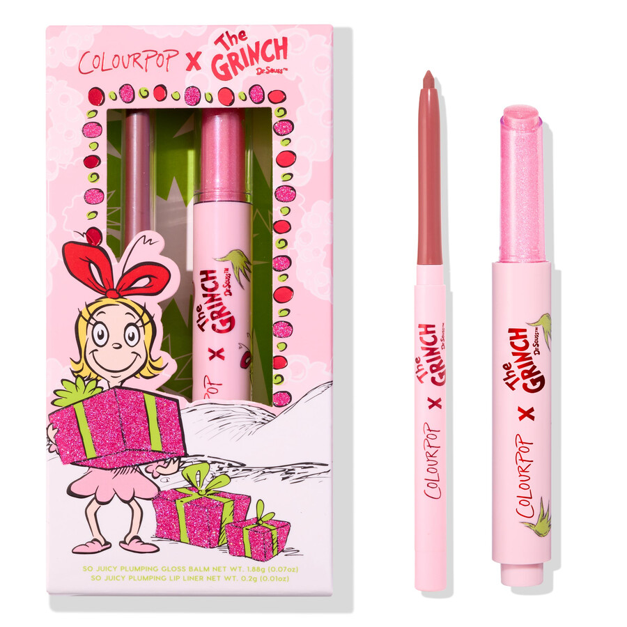 set de brillo y delineador grinch so juicy