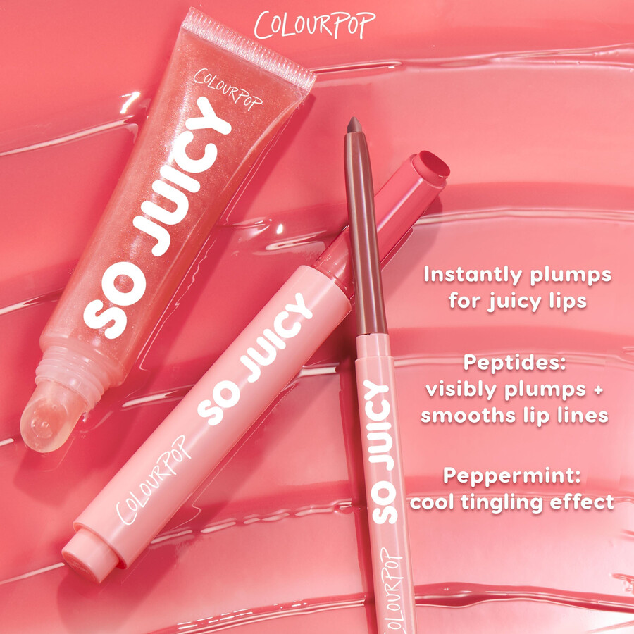 set de delineador de labios y bálsamo brillante