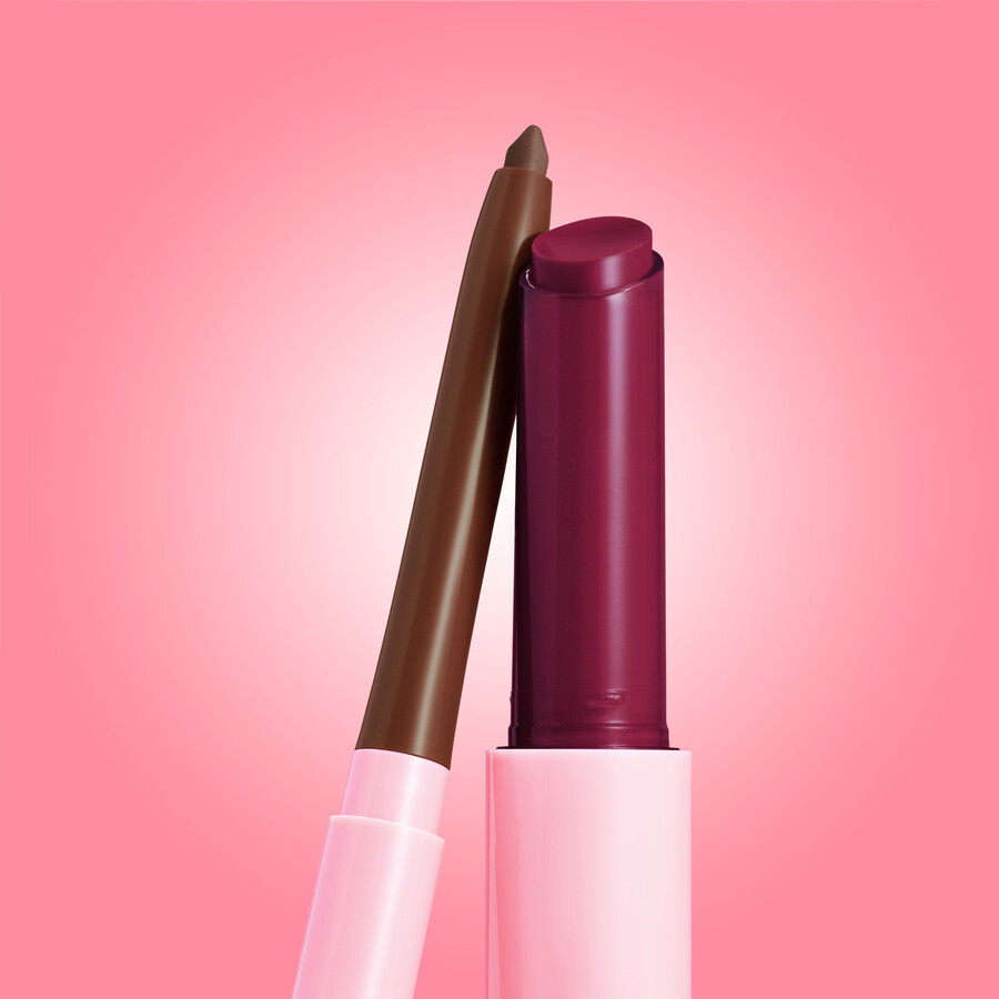 set de delineador de labios y bálsamo brillante